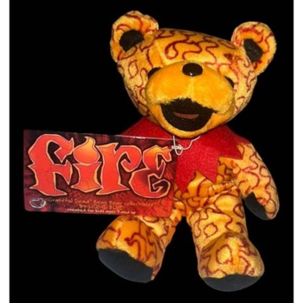 Grateful Dead Liquid Blue Fire Bean Bear Plush 1990 Copps Coliseum